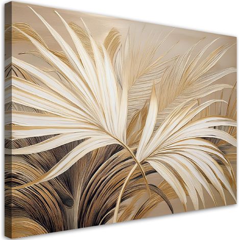 Quadro su tela, Foglie tropicali Botanica - 60x40 (1/5)