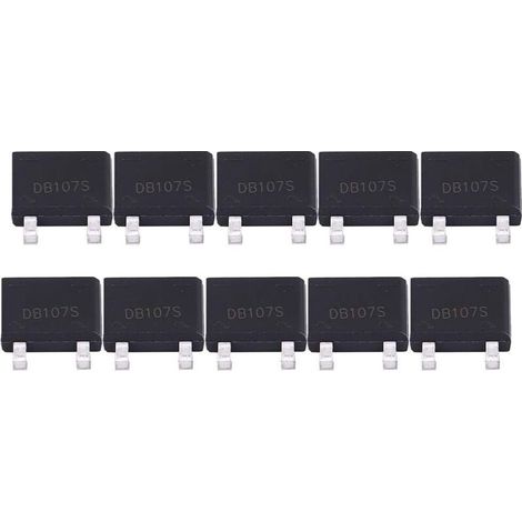 Elektronische Bauteile, Diodenbrücke mit voller Strom-Spannungs-Kennlinie, Gleichrichterbrücke, 1 A 1000 V Diodenbrücke, DB107S Gleichrichterbrücke für Haushaltsgeräte und industrielle elektronische S