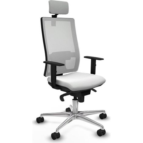 Piqueras y Crespo 1D086N2 Silla de oficina blanca confortable (1/3)