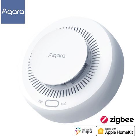 Aqara Zigbee Smart Smoke Detector, Fire Alarm with Monitoring and Audible Alert - Remote Control via App, For Home Security (1/5)