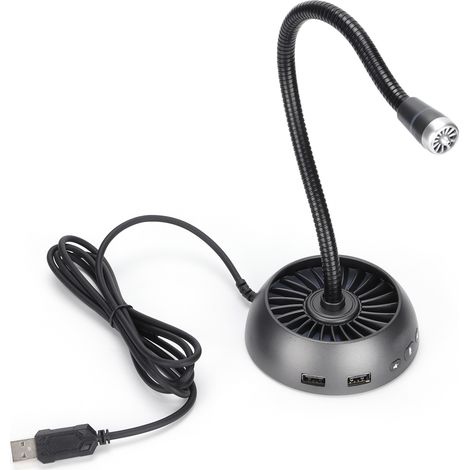 Microphone USB HXSJ : son clair, station d'accueil sans pilote, tube vocal pour jeux, chat et conférences.