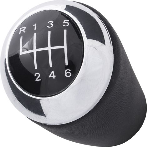 Perilla de cambio de marchas Mazda 3 06-12 NEGRA + CROMADA 6 VELOCIDADES (1/5)