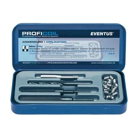 Kit di riparazione filetti 19 parti Exact 40306 M6
