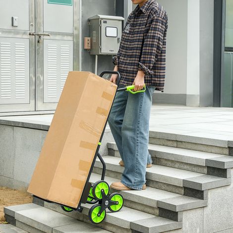 Carrello a mano per salire le scale, carrello di trasporto pieghevole con telaio in acciaio, portata massima 120 kg. (1/5)