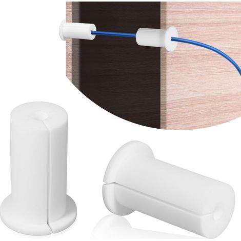 Kit di passaggio cavi (2 pezzi) per Starlink, foro a muro da 2,54 cm, passacavo in silicone per montaggio a parete per cavi Ethernet Starlink (bianco)