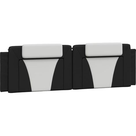 Maison Exclusive - Coussin de tête de lit Viana noir et blanc 180 cm similicuir