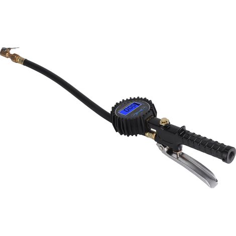 Manometer mit 200-PSI-Aufblasvorrichtung, hochpräzisem digitalem LCD-Display, für Auto, Motorrad und Motorrad (1/5)