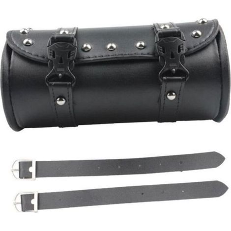 Sac à Outils - Roll Barrel Bag Étanche en Cuir PU pour Moto - Pour Motocross - 20 x 10 x 10 cm - 1 Pièce (1/4)