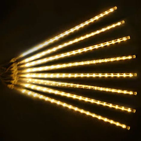 LED-Lichterkette mit Meteoritenschauer-Effekt, 50 cm, 8er-Pack (warmweiß) (1/5)