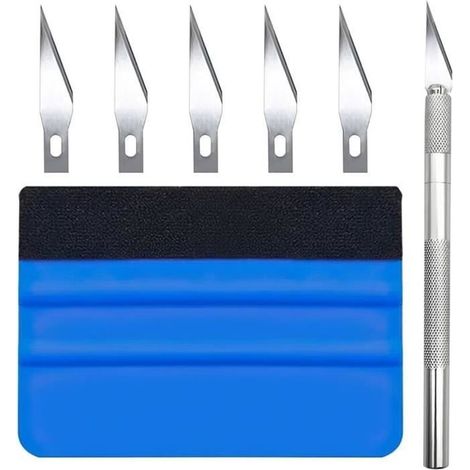 7pcs Car Window Tinting Kit, Wallpaper Kit Squeegee Car Vinyl Wrapping Kit Squeegee Covering Wallpaper For Window Film (1/4)
