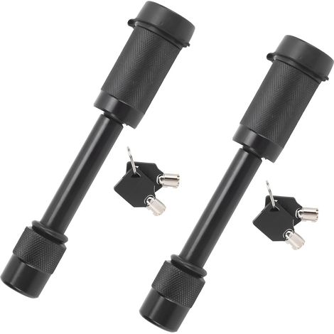 Verrou d'Attelage de Remorque, 2Pcs Universel Goupille D'attelage Verrou de Goupille de Récepteur Attelage de Remorque de 5/8 Pouces avec 2 Clés pour Remorque Camion Voiture (1/5)