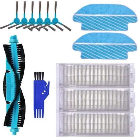 Kit Accessoires de Rechange pour Aspirateur Robot Cecotec Conga 3490 13 Pièces : Brosses Latérales, Filtres EPA (1/4)