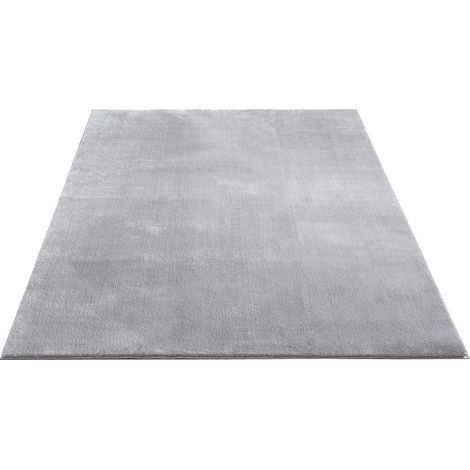 FLOORNOVO Hochflor Teppich Grau einfarbig - 200 x 140 cm - Besonders Weicher Teppich Wohnzimmer & Badezimmerteppich - Pflegeleicht - vielseitig einsetzbar im Innenbereich (1/2)