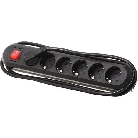Bachmann SMART multiprise 6 sorties 1,5m noire