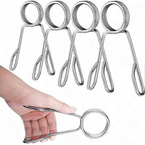 Colliers de serrage à ressort pour haltères de 5 cm (2 pouces) - Lot de 4 pinces pour haltères, idéales pour l'haltérophilie et la musculation. (1/5)