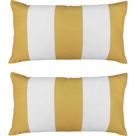 Lots de 2 coussins rectangulaire ocre 50 x 30cm