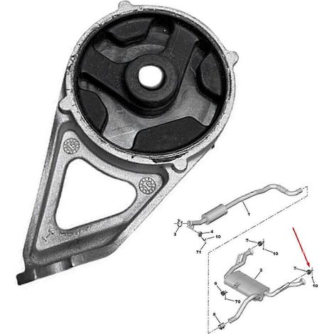 Support arrière de tuyau d'échappement 9674325480 pour Peugeot Citroën 308s 3008 408 C4 C5 w12728149