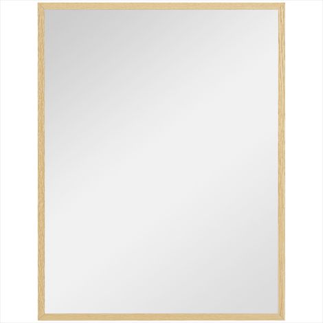 Décoration murale miroir rectangulaire 90 x 70 cm cadre MDF Verre (1/5)