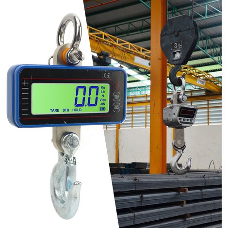 Balance électronique sans fil légère à vision directe OCS-P2 bleue pour grues, balance portable, balance de haute précision pour grues, balance électronique 1000 kg (1/5)