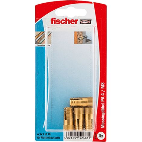 Fischer 4x Messingdübel PA 4 M8/25 - 52485 (1/2)
