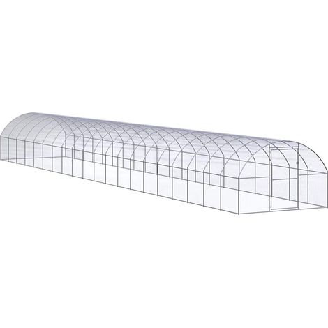 Gallinero de exterior de acero galvanizado 3x20x2 m vidaXL (1/5)