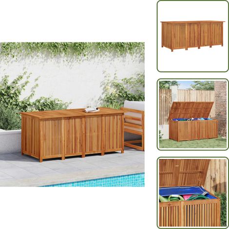 Almacenamiento exterior - vidaXL Caja de almacenaje de jardín madera maciza acacia 175x80x75 cm - Muebles de jardín