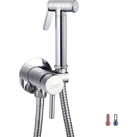 Kibath Grifo WC HIGIENE ÍNTIMA 2 aguas CROMO brillo fabricado en latón