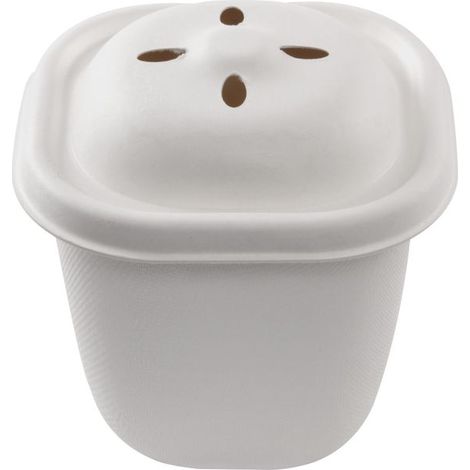 EKO Side - Pot a frite blanc en canne à sucre 380 ml - 250 unités - Betik