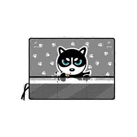 Rideaux de voiture, pare-soleil pour vitres de voiture, motif dessin animé enfant, housse de voiture, sac de rangement multifonctionnel, noir (1/5)