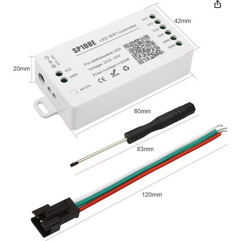 Jandei - Controlador de señal SP para tiras IC/RGBIC DC5V-24V.