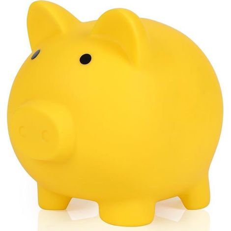 Unbreakable yellow piggy bank for boys - the perfect birthday gift. (1/5)