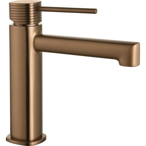 Monomando lavabo Firenze oro rosa cepillado [ IMEX® ]
