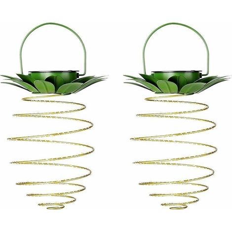 Lot de 2 lampes solaires en forme d'ananas. 60 lampes LED de jardin étanches pour décoration de jardin. pelouse. arrière-cour (blanc chaud) (1/5)