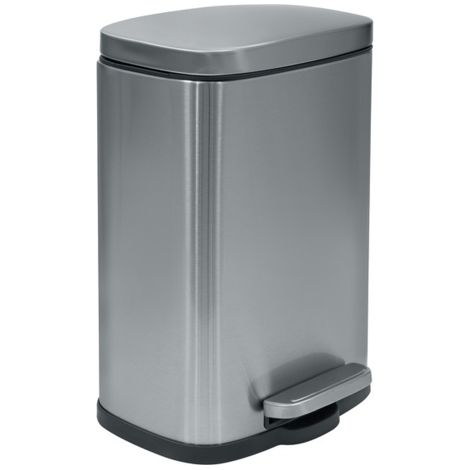 Poubelle à pédale Inox AKIRA 12L Brossé Spirella