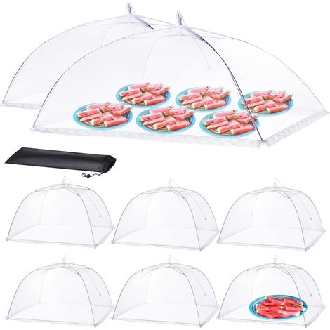Cloche Alimentaire Pliable Anti Mouche – Cloche Anti Insectes, moustiquaire à Fruits, 2 très Grandes (100 x 63 cm) (1/5)