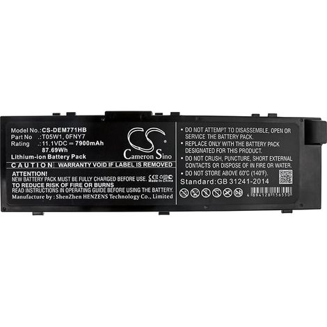 NX - Batterie ordinateur portable 11.1V 7900mAh - 0FNY71G9VM451-BBSB451-BBSE