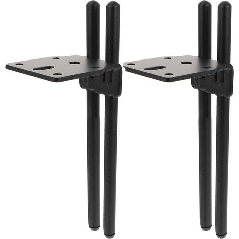 20 cm 2er Set mattschwarzes Metall für Sofas und TV Ständer