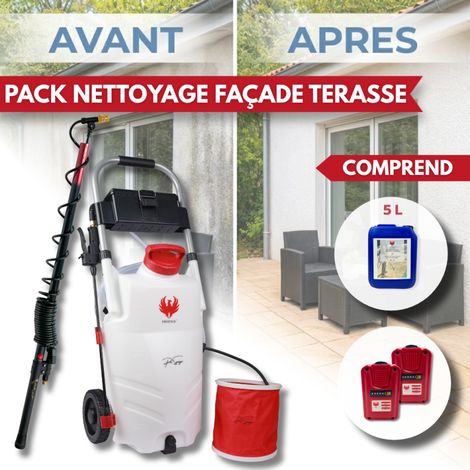 PRO SPRAYER EVO PHOENIX 2 BAT 5,10 OU 20L NET'PRO + perche télescopique EVO 5.4 m 5 L