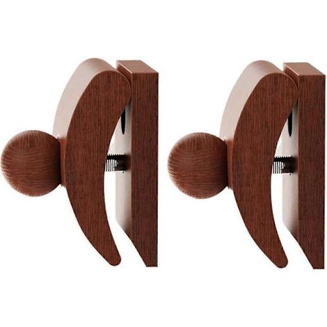 Wandhaken für Decken und Wandbehänge, Deckenclips, Teppich- und Läuferständer, Set mit 2 Wandclips aus Holz