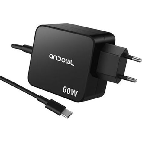 TRADE SHOP - Caricabatterie Alimentatore Per Laptop Q-cd90 Connettore Type-c Quick Charge Pd 60 W - (1/2)