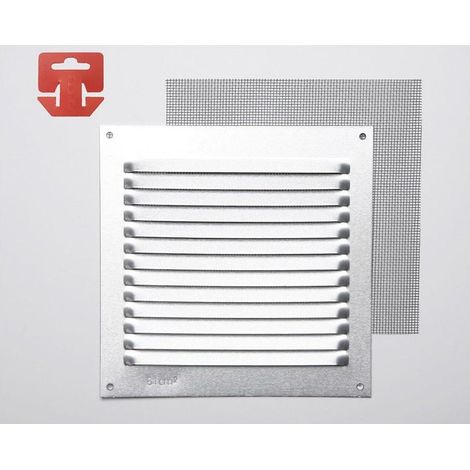 Rejilla con Mosquitera Aluminio 0.6 Natural 150x150mm (G)