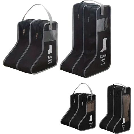 Lot de 2 sacs de rangement pour bottes d'équitation, sac de rangement portable pour bottes hautes (1/5)
