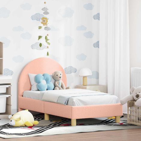 Cadre de lit pour tout-petit avec tête de lit Rose 70 x 140 cm vidaXL (1/5)
