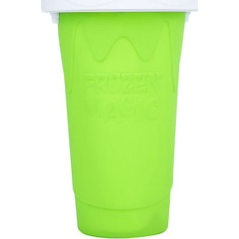 Quick Frozen Cup – tragbarer Isolierbecher, durstlöschend und erfrischend, aus Silikagel, für selbstgemachte Smoothies, grün, 400 ml (1/5)