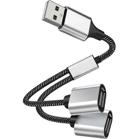 Câble répartiteur USB, connecteur d'extension USB/Type C 1 mâle vers 2/3 femelles - USB vers 2 USB (1/5)