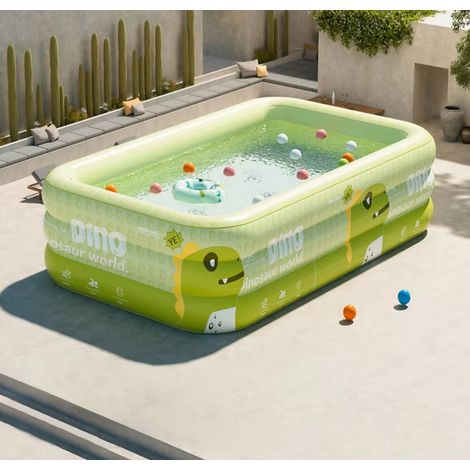 Grande piscine gonflable, adaptée aux enfants et aux adultes, piscine familiale spacieuse, structure gonflable épaissie, piscine autoportante, idéale pour les fêtes aquatiques (2,6 m) (1/5)