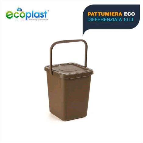 POUBELLE ECOPLUS FERMÉE 10 L - 24x25,5x29,5h cm