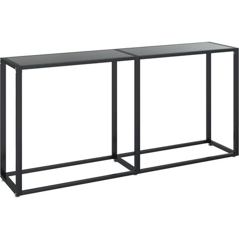 Maison Exclusive - Tavolo Consolle Nero 160x35x75,5 cm in Vetro Temperato