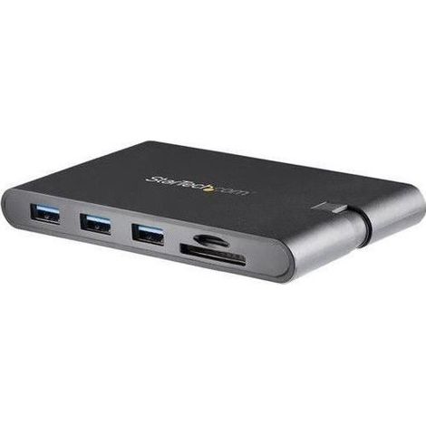 StarTech.com Adaptateur Multiport USB-C - Mini Dock USB Type C avec 4k HDMI ou 1080p VGA - 100W Power Delivery Passthrough, Hub 3x USB 3.0, GbE, SD & MicroSD - Station d'Accueil PC Portable (1/3)