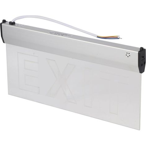 Luminaire d'Évacuation LED 3W PMMA 350x180mm Avec Alarme Vocale et Batterie Ni-Cr 1.2v (1/5)